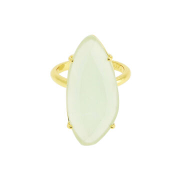 Gold ring with green stone